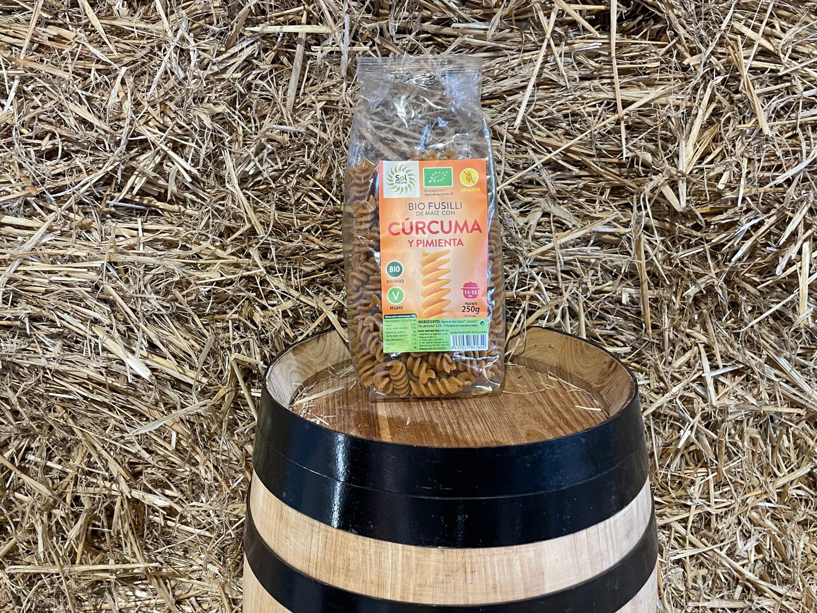 Organic Wheat Fusilli Turmeric and Pepper Gluten Free Natural Sun — La Botiga DU