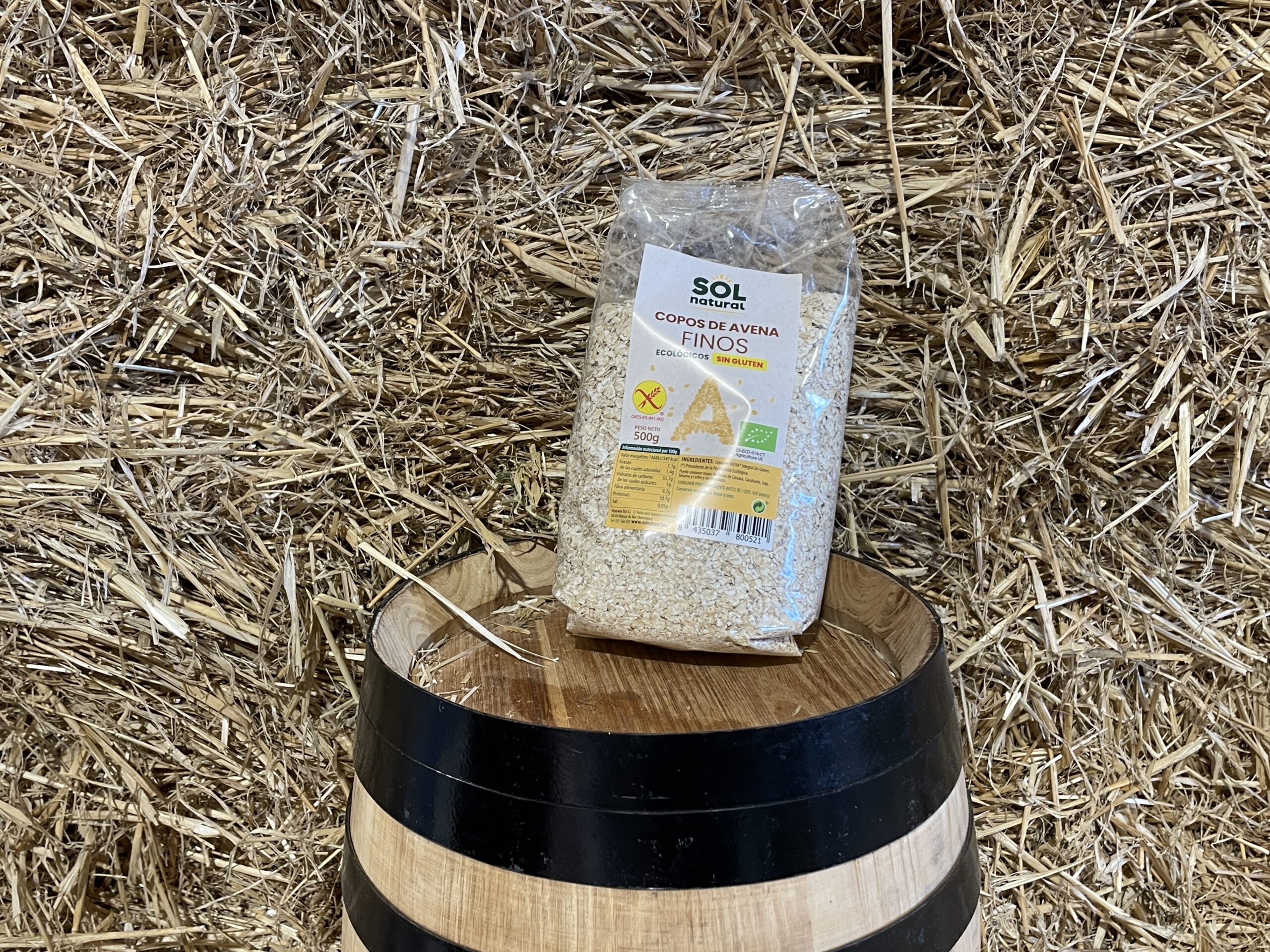 Organic Fine Oats Cups Without Gluten Sol Natural 500gr